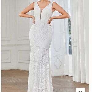 NWT Ever Pretty Elegant Ivory Lace Wedding Dress Size 6